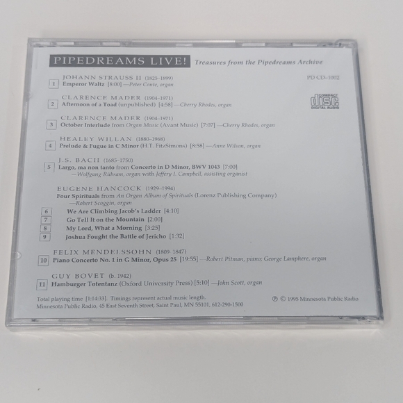 Pipedreams Live! Treasures from the Pipedreams Archive CD  New Sealed - Picture 2 of 2